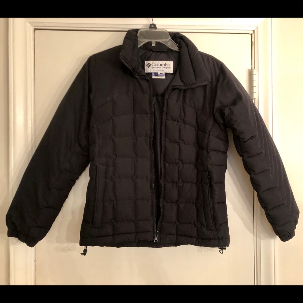 Columbia Puffer Jacket in Black Size Small